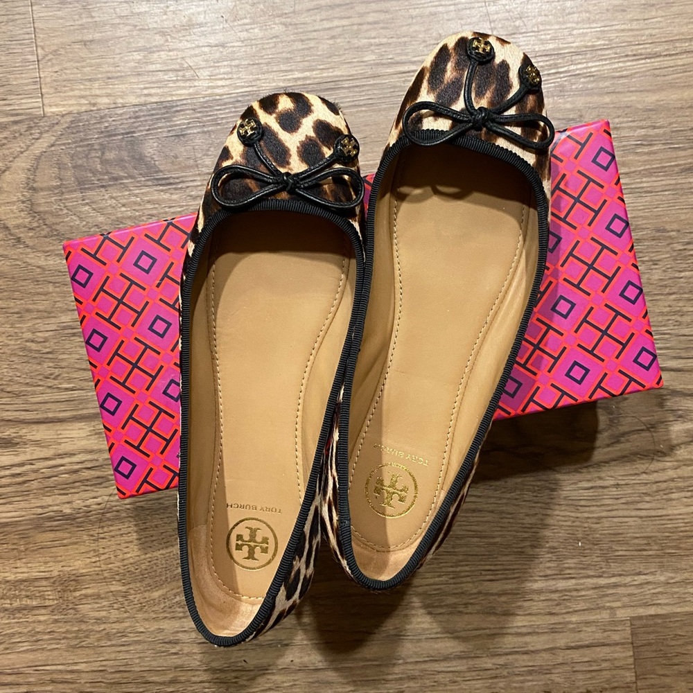 Tory Burch Leopard Hair Ballet Flats